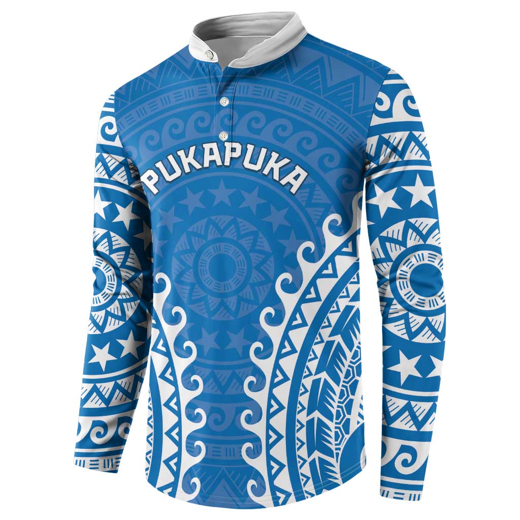 Custom Cook Islands Pukapuka Button Sweatshirt Polynesian Tribal Tattoo