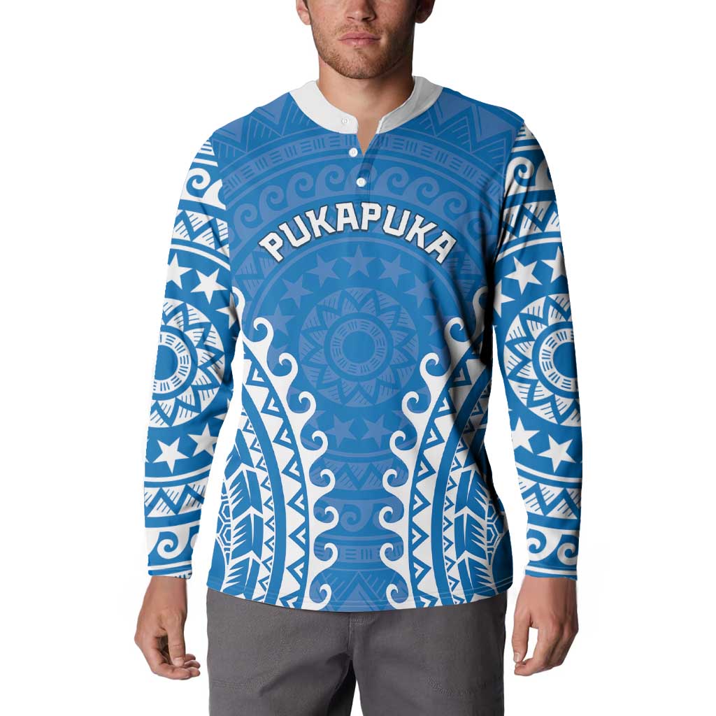 Custom Cook Islands Pukapuka Button Sweatshirt Polynesian Tribal Tattoo