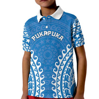 Custom Cook Islands Pukapuka Kid Polo Shirt Polynesian Tribal Tattoo