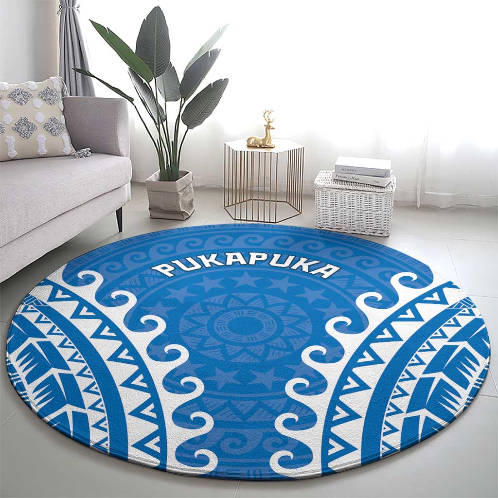 Custom Cook Islands Pukapuka Round Carpet Polynesian Tribal Tattoo