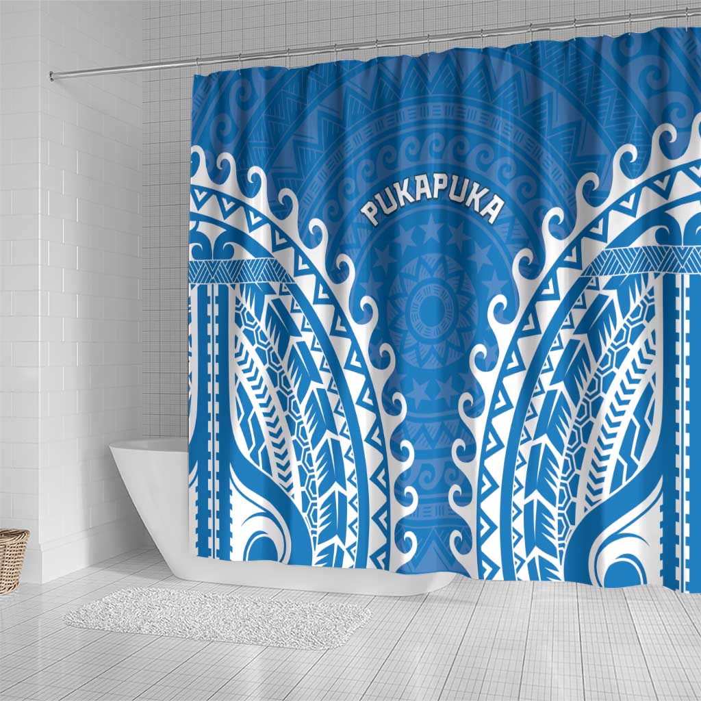 Custom Cook Islands Pukapuka Shower Curtain Polynesian Tribal Tattoo
