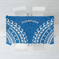 Cook Islands Pukapuka Tablecloth Polynesian Tribal Tattoo LT05 Blue - Polynesian Pride
