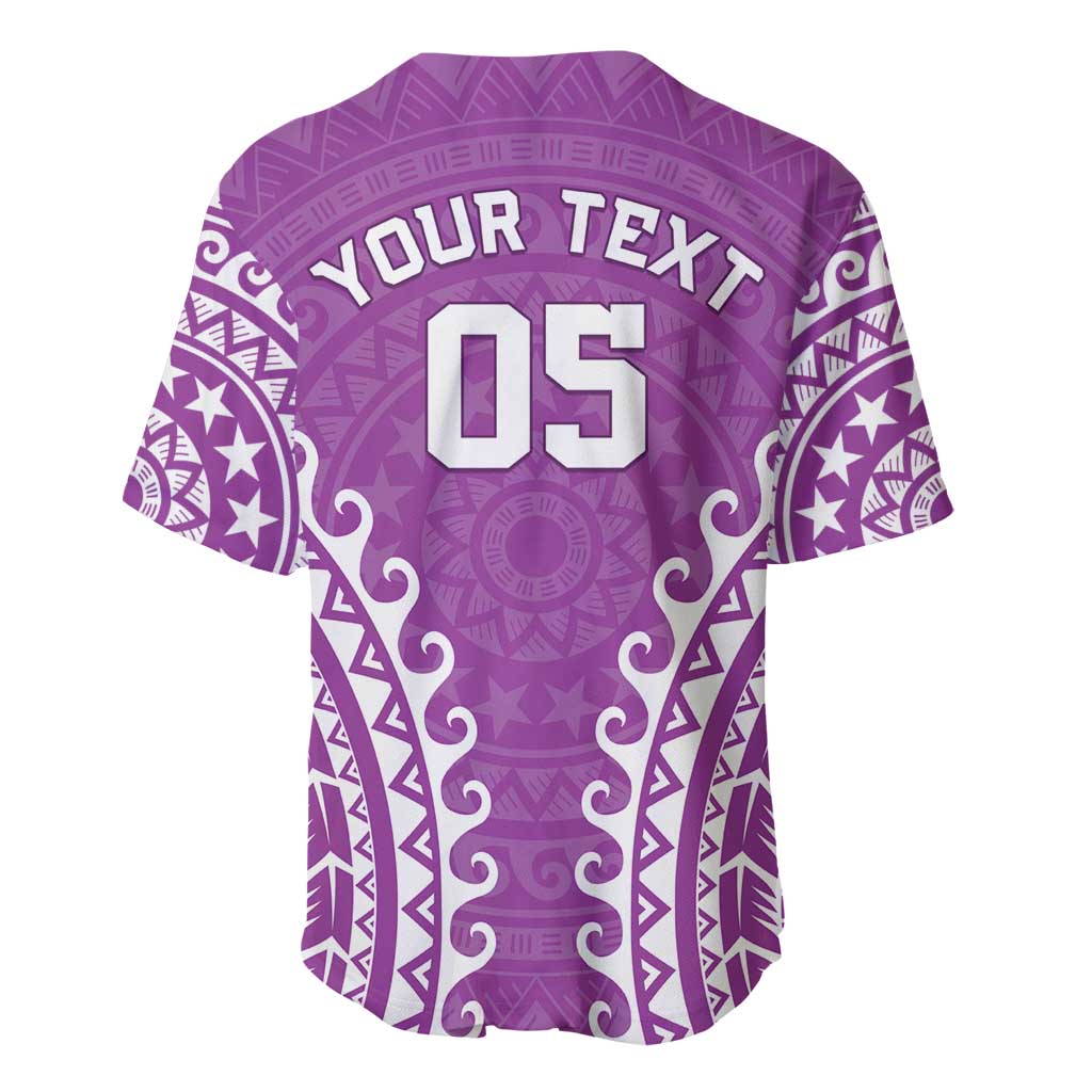Custom Cook Islands Mangaia Baseball Jersey Polynesian Tribal Tattoo