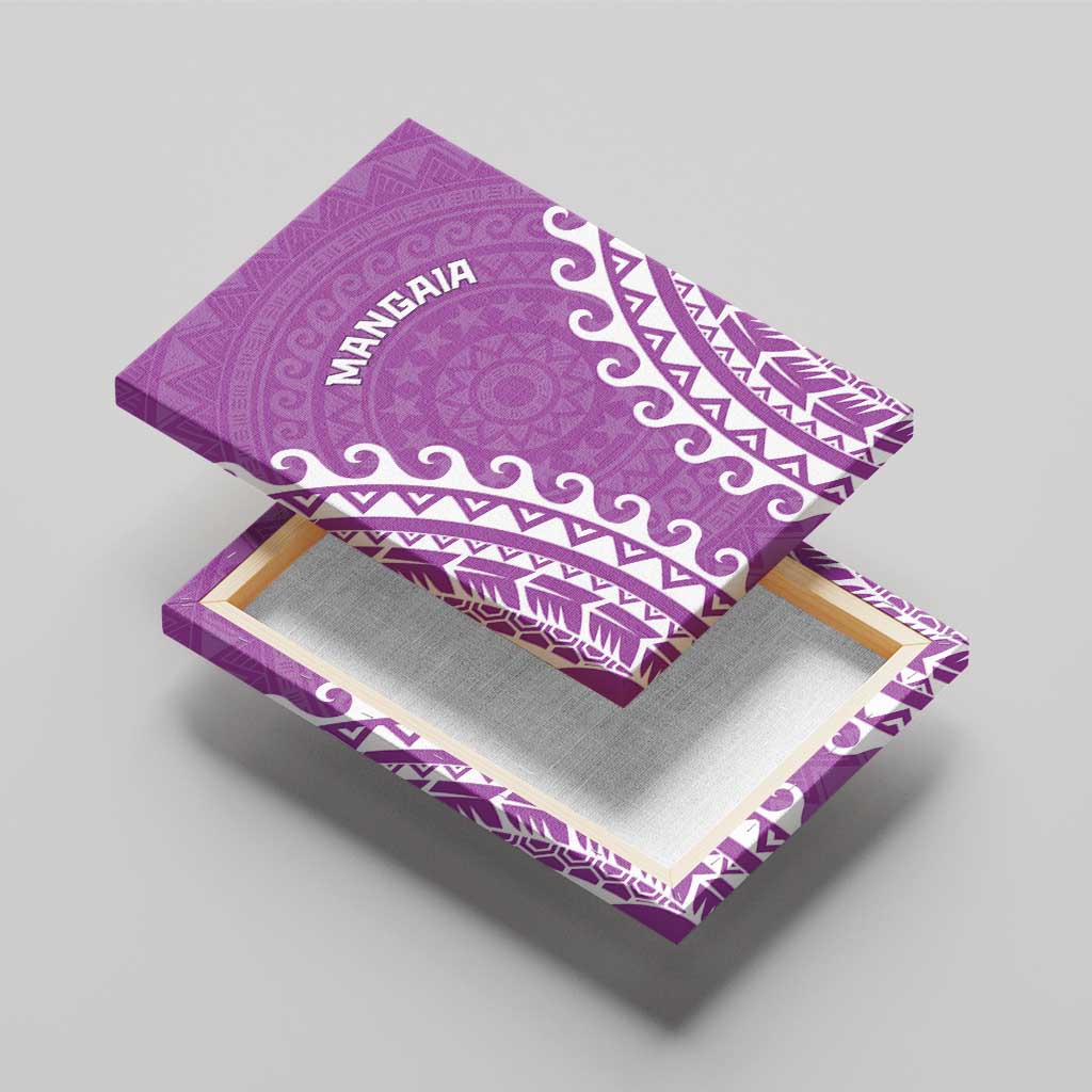 Custom Cook Islands Mangaia Canvas Wall Art Polynesian Tribal Tattoo