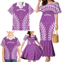 Custom Cook Islands Mangaia Family Matching Mermaid Dress and Hawaiian Shirt Polynesian Tribal Tattoo