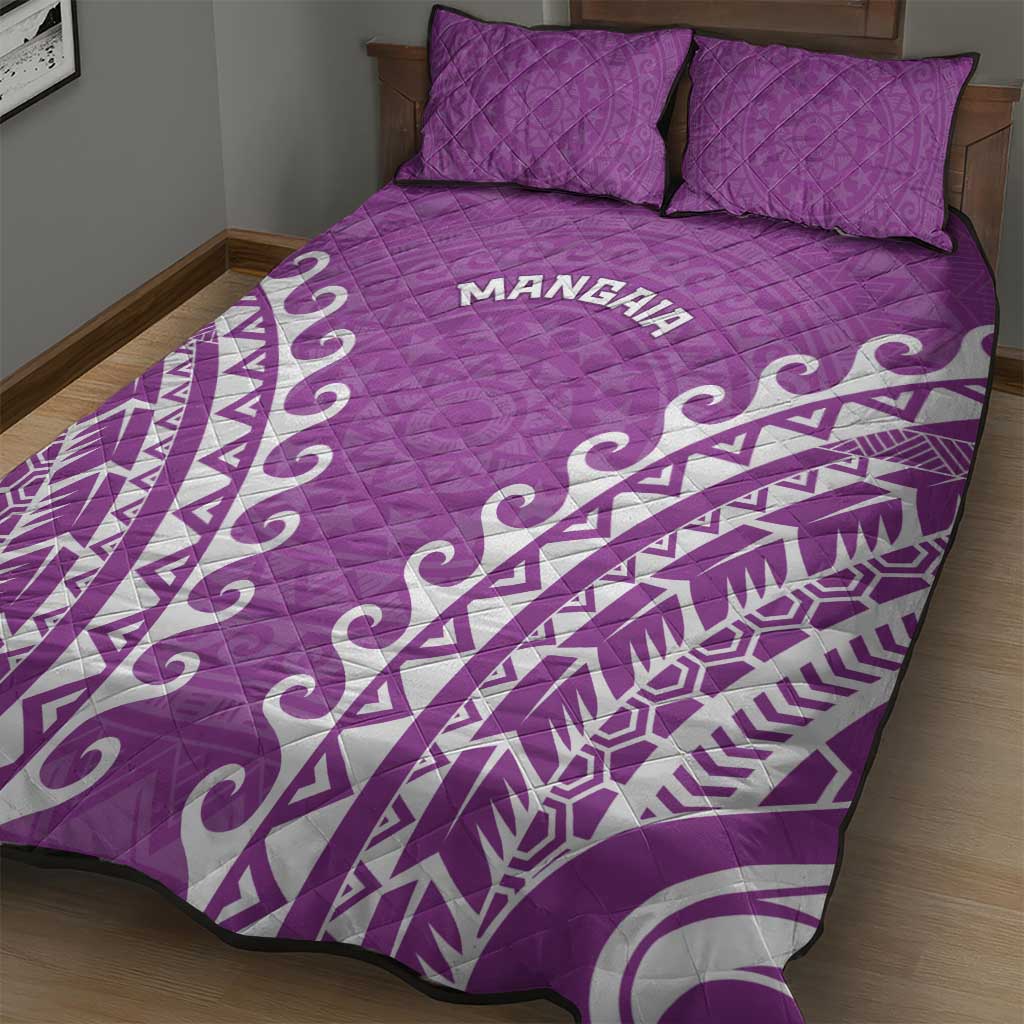 Custom Cook Islands Mangaia Quilt Bed Set Polynesian Tribal Tattoo