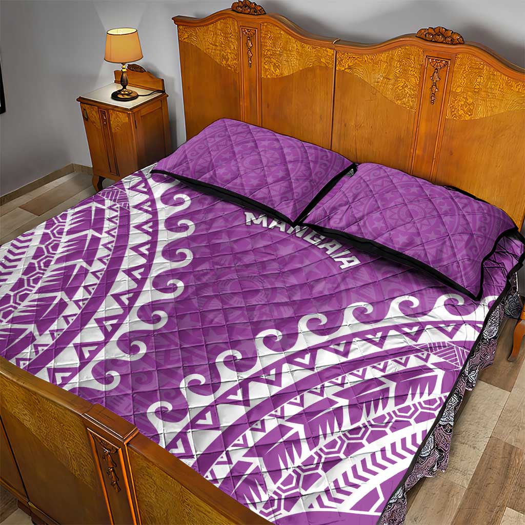 Custom Cook Islands Mangaia Quilt Bed Set Polynesian Tribal Tattoo