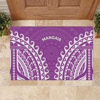 Cook Islands Mangaia Rubber Doormat Polynesian Tribal Tattoo LT05 Pink - Polynesian Pride