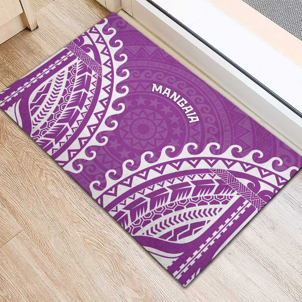 Cook Islands Mangaia Rubber Doormat Polynesian Tribal Tattoo LT05 - Polynesian Pride