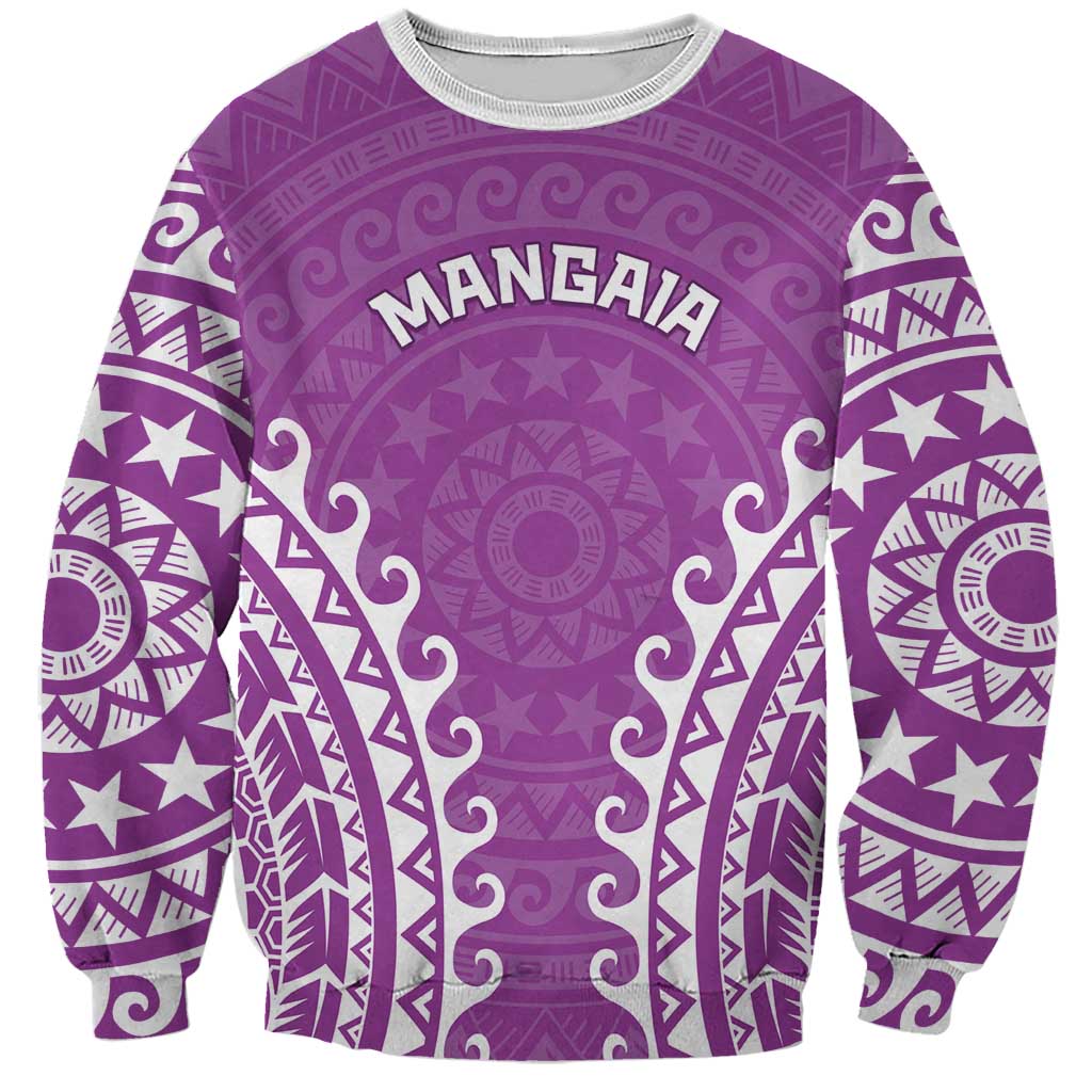 Custom Cook Islands Mangaia Sweatshirt Polynesian Tribal Tattoo