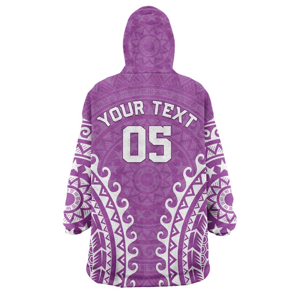 Custom Cook Islands Mangaia Wearable Blanket Hoodie Polynesian Tribal Tattoo LT05 - Polynesian Pride