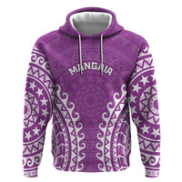 Custom Cook Islands Mangaia Zip Hoodie Polynesian Tribal Tattoo