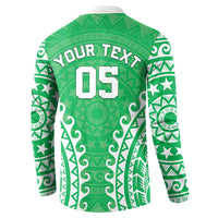 Custom Cook Islands Mitiaro Button Sweatshirt Polynesian Tribal Tattoo