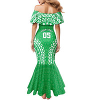 Custom Cook Islands Mitiaro Family Matching Mermaid Dress and Hawaiian Shirt Polynesian Tribal Tattoo