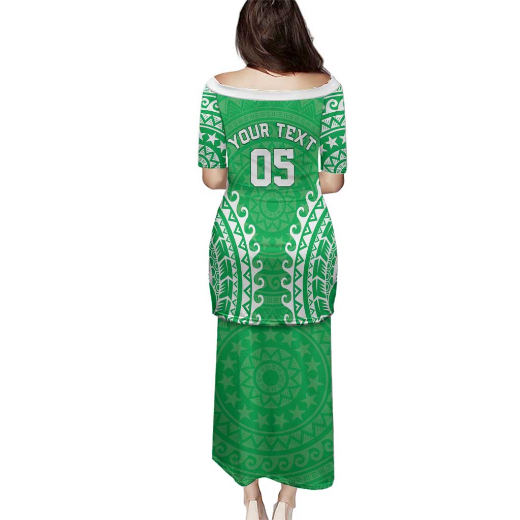 Custom Cook Islands Mitiaro Family Matching Puletasi and Hawaiian Shirt Polynesian Tribal Tattoo