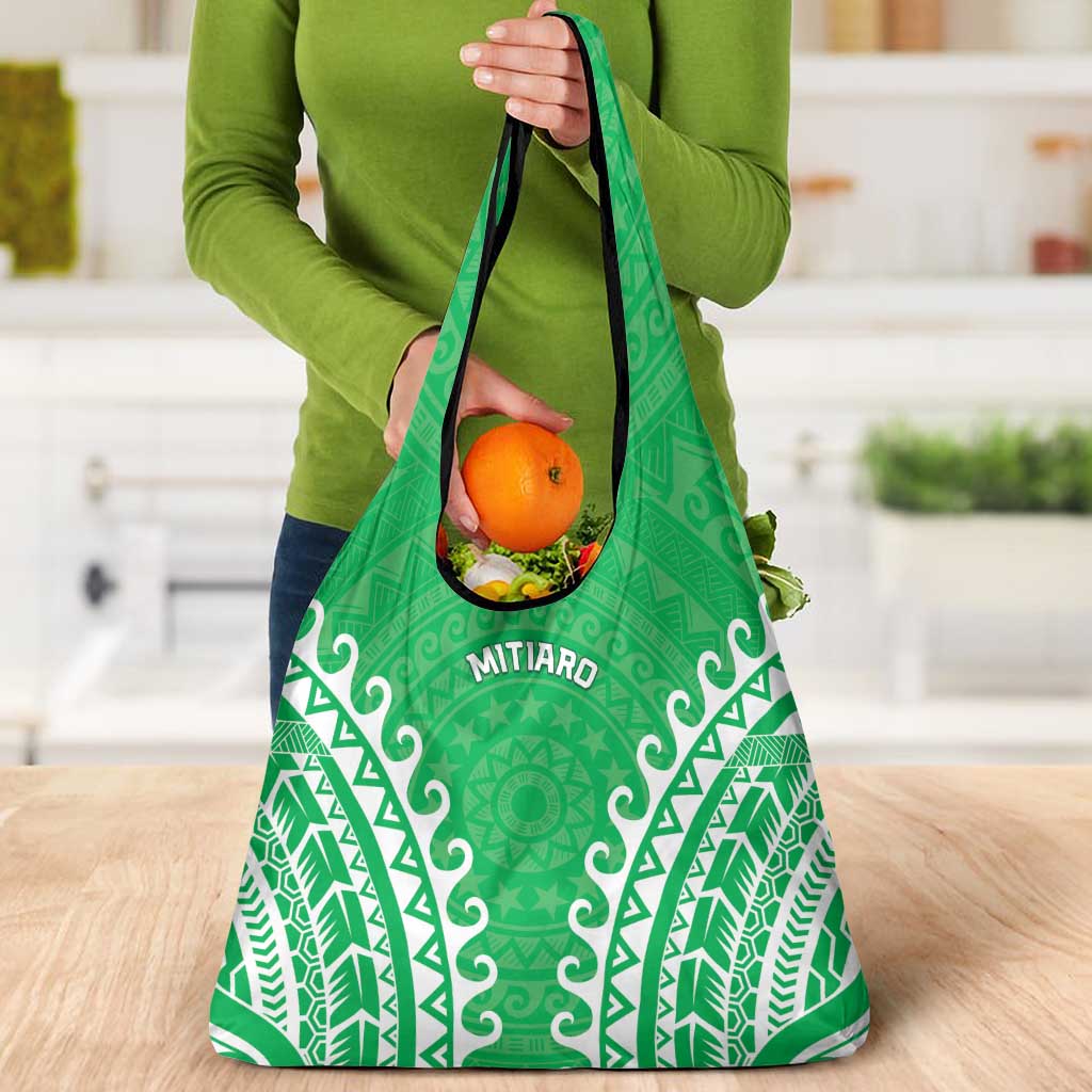 Cook Islands Mitiaro Grocery Bag Polynesian Tribal Tattoo LT05 - Polynesian Pride