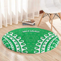 Custom Cook Islands Mitiaro Round Carpet Polynesian Tribal Tattoo