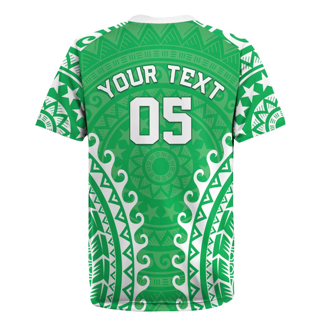 Custom Cook Islands Mitiaro Rugby Jersey Polynesian Tribal Tattoo LT05 - Polynesian Pride
