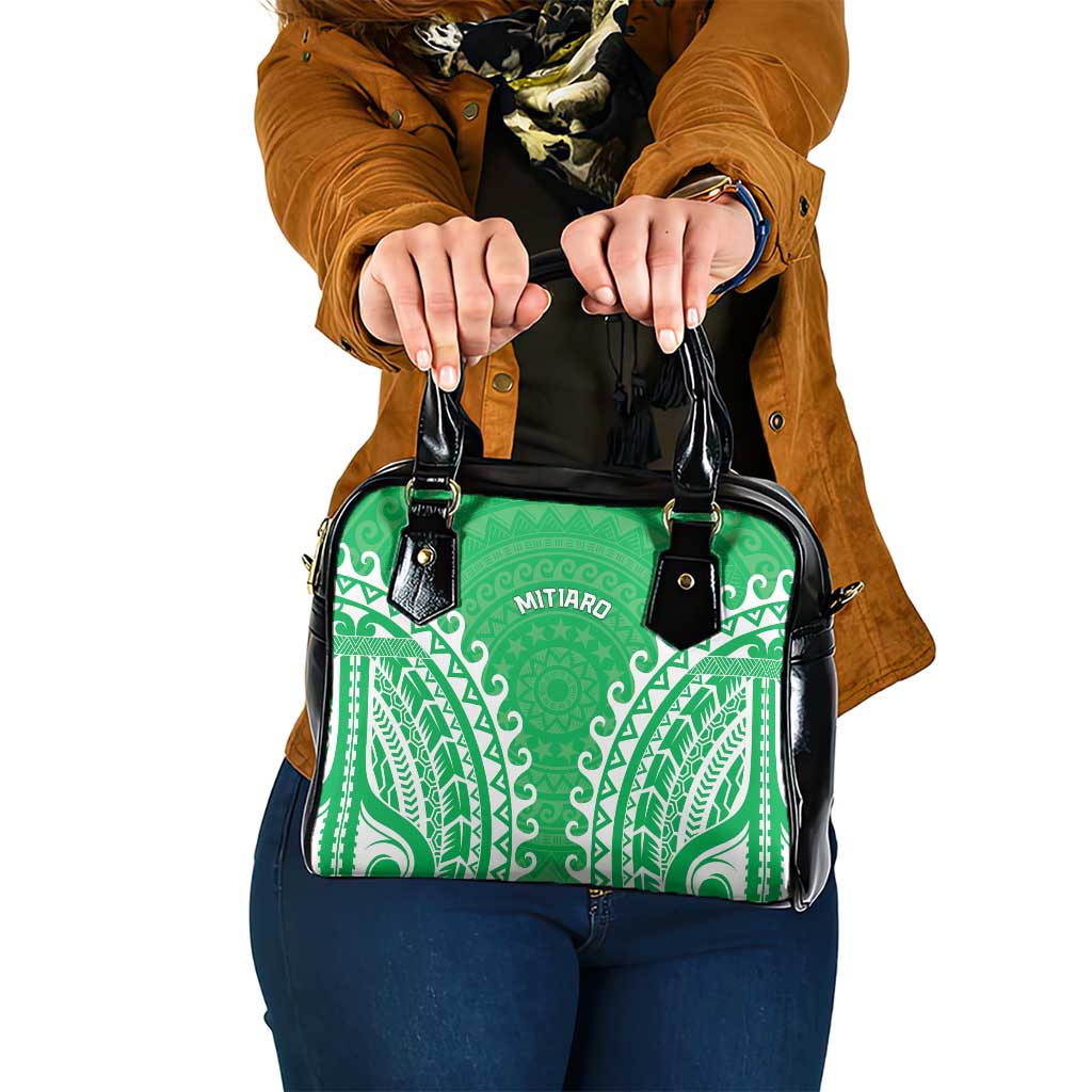 Custom Cook Islands Mitiaro Shoulder Handbag Polynesian Tribal Tattoo