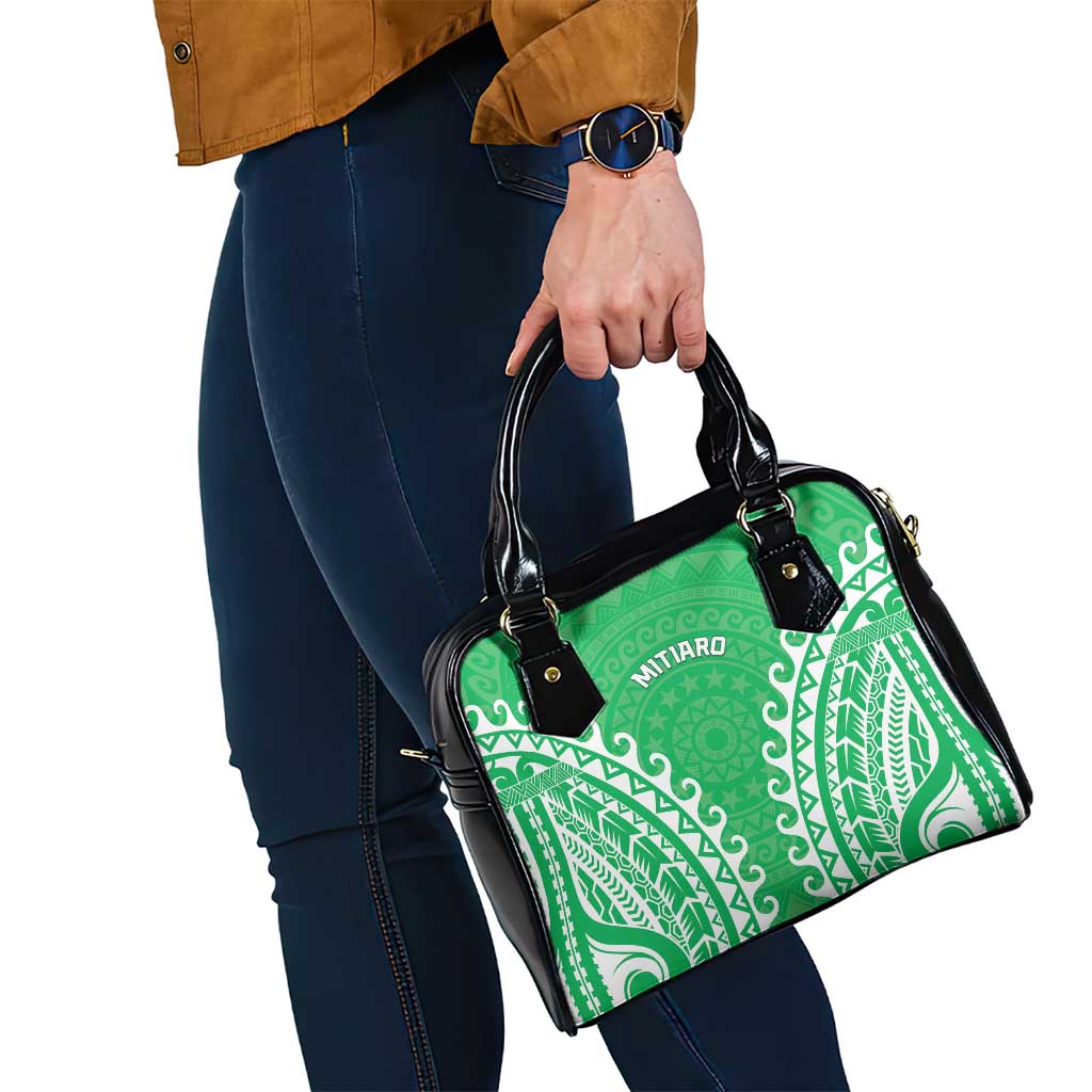 Custom Cook Islands Mitiaro Shoulder Handbag Polynesian Tribal Tattoo