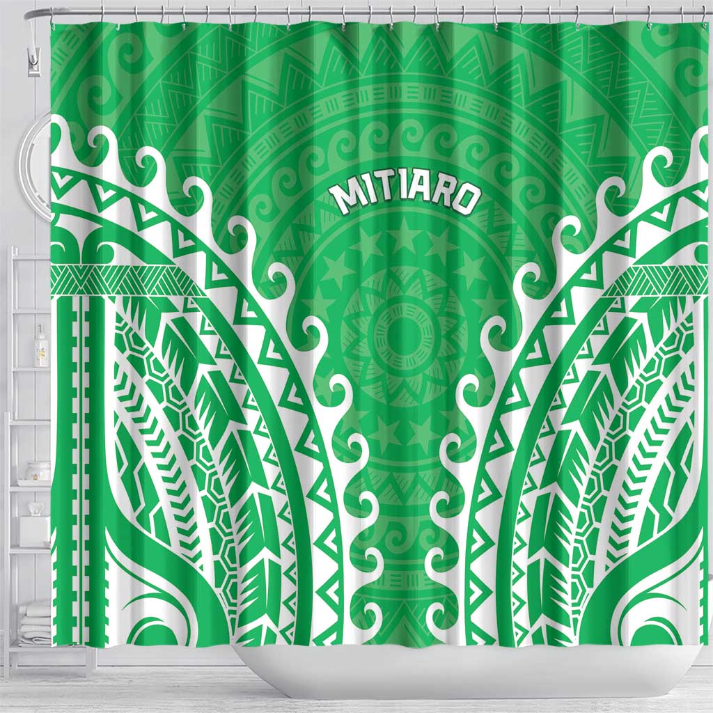 Custom Cook Islands Mitiaro Shower Curtain Polynesian Tribal Tattoo