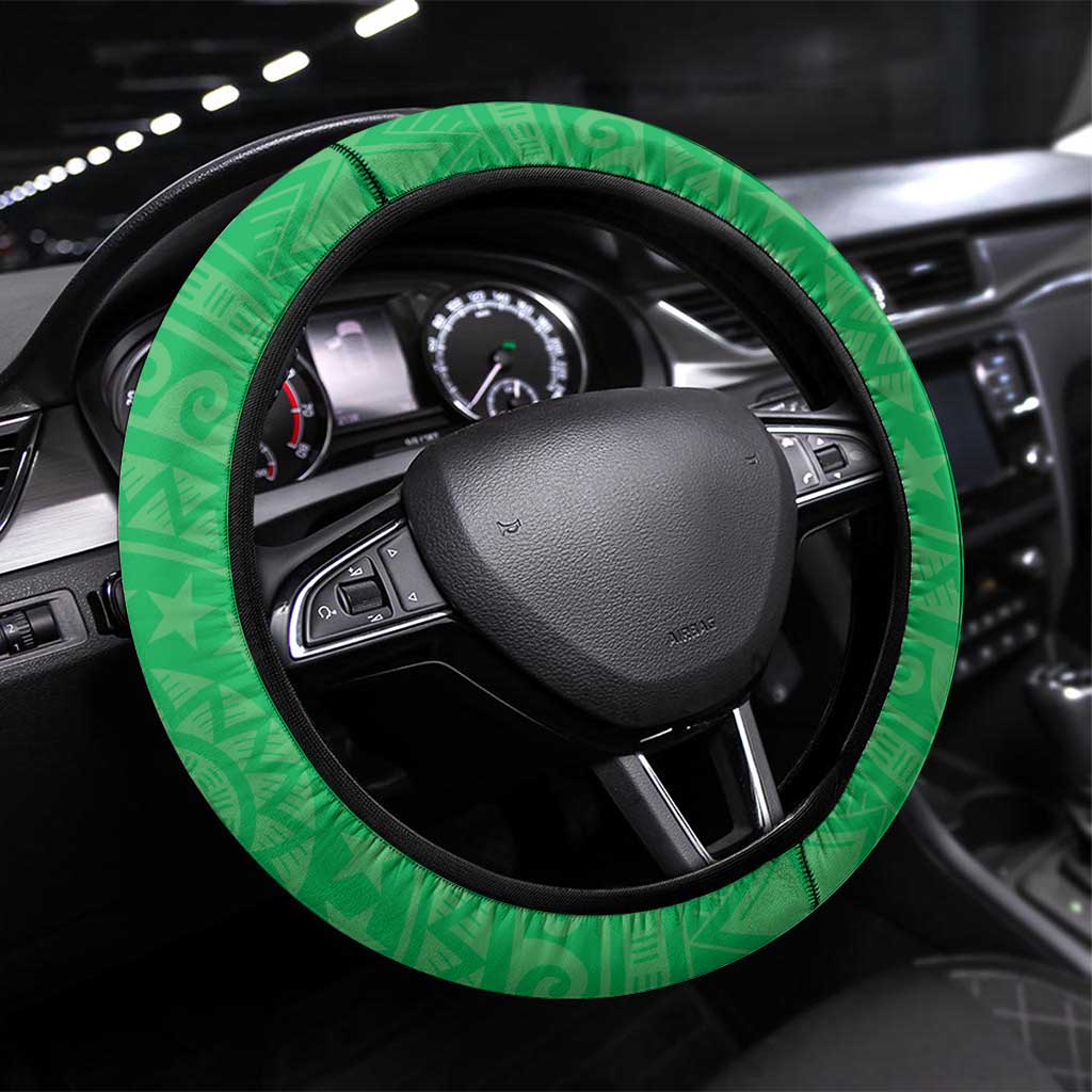 Cook Islands Mitiaro Steering Wheel Cover Polynesian Tribal Tattoo