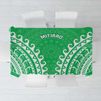 Cook Islands Mitiaro Tablecloth Polynesian Tribal Tattoo LT05 Green - Polynesian Pride