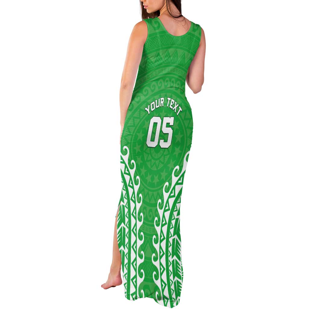 Custom Cook Islands Mitiaro Tank Maxi Dress Polynesian Tribal Tattoo