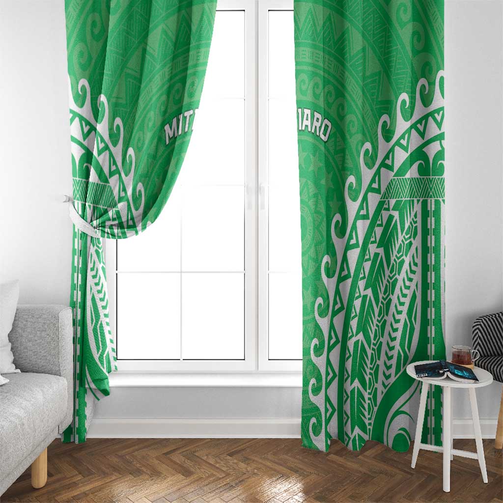 Custom Cook Islands Mitiaro Window Curtain Polynesian Tribal Tattoo