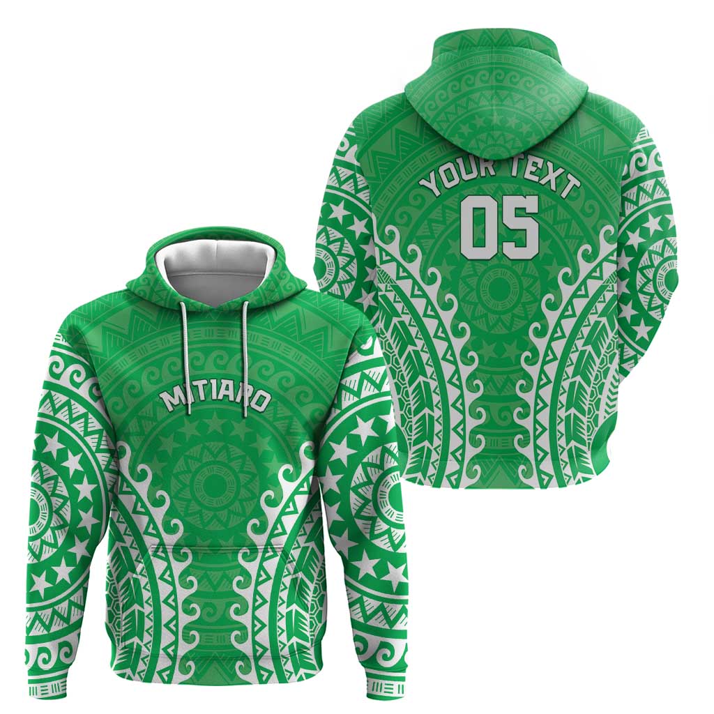 Custom Cook Islands Mitiaro Zip Hoodie Polynesian Tribal Tattoo