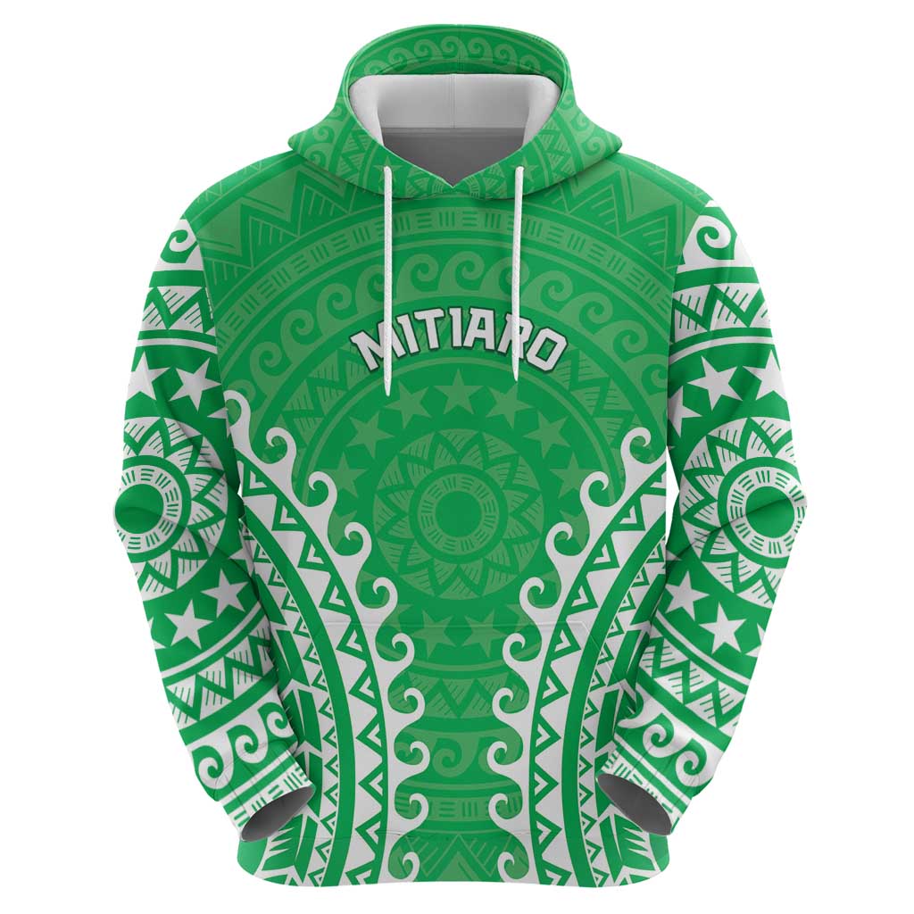 Custom Cook Islands Mitiaro Zip Hoodie Polynesian Tribal Tattoo