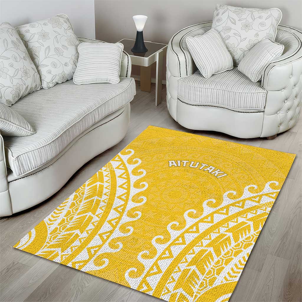Cook Islands Aitutaki Area Rug Polynesian Tribal Tattoo LT05 - Polynesian Pride