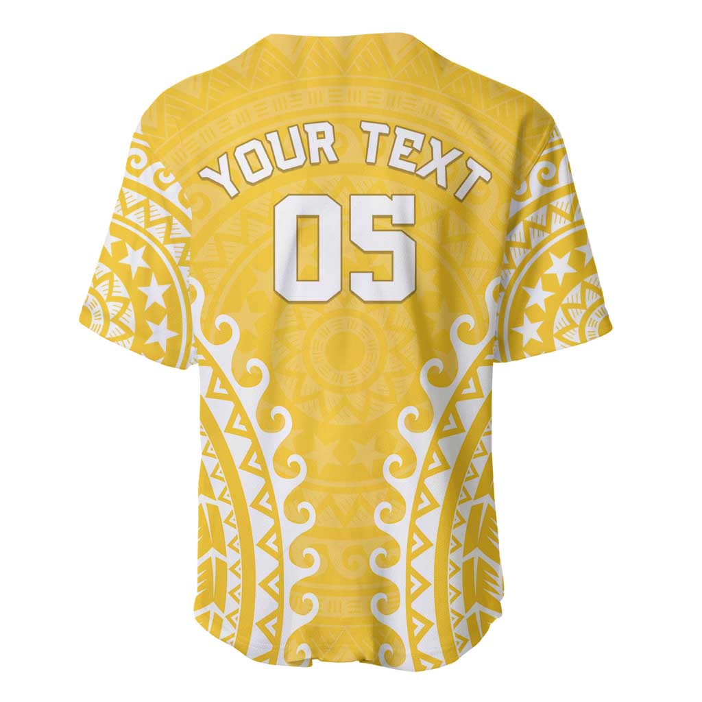 Custom Cook Islands Aitutaki Baseball Jersey Polynesian Tribal Tattoo