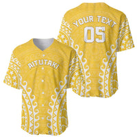 Custom Cook Islands Aitutaki Baseball Jersey Polynesian Tribal Tattoo