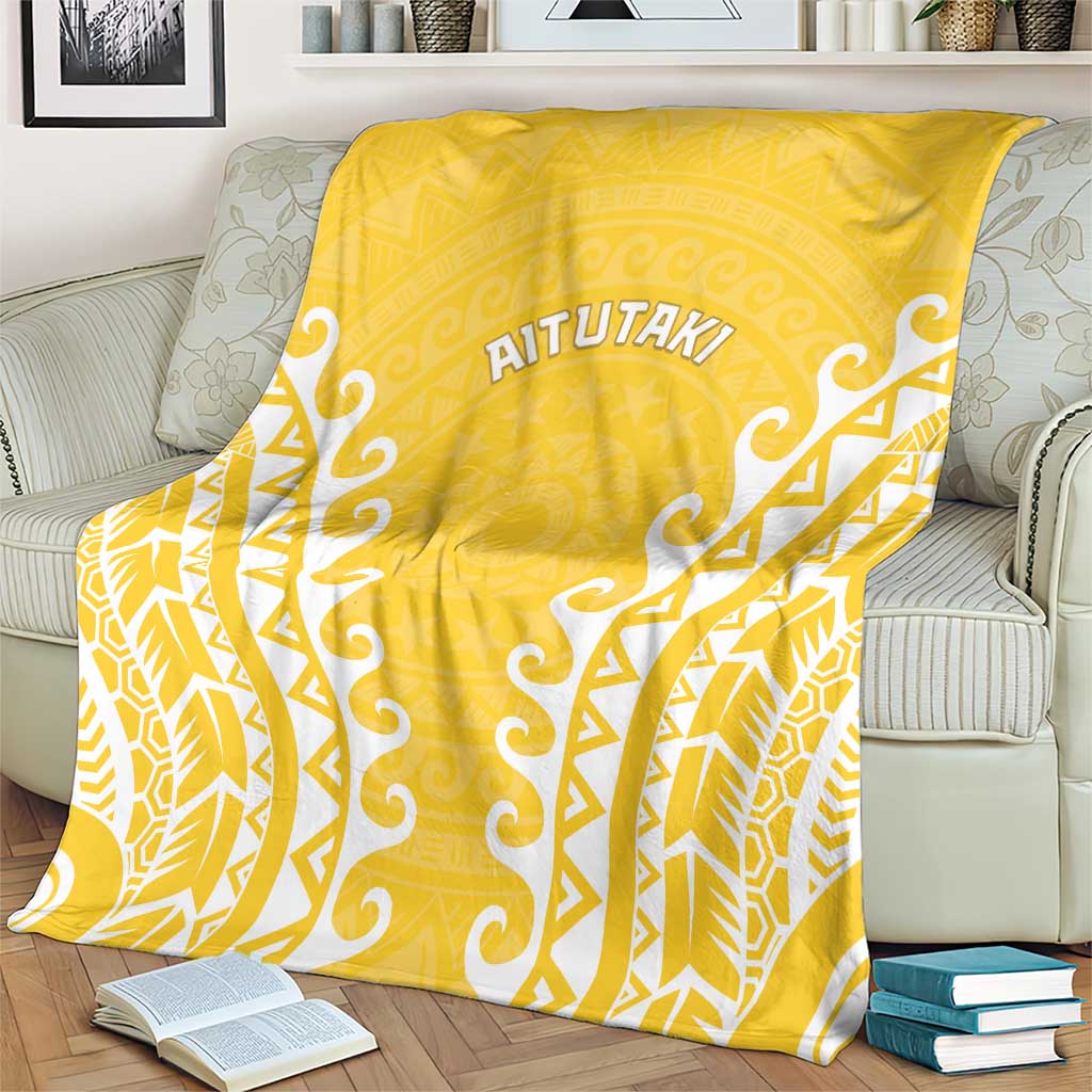 Custom Cook Islands Aitutaki Blanket Polynesian Tribal Tattoo