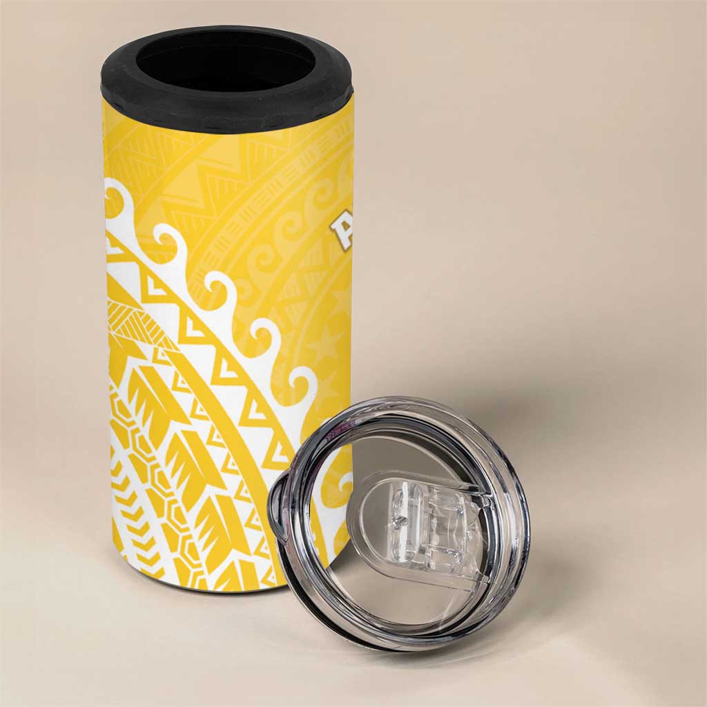 Cook Islands Aitutaki 4 in 1 Can Cooler Tumbler Polynesian Tribal Tattoo LT05 - Polynesian Pride