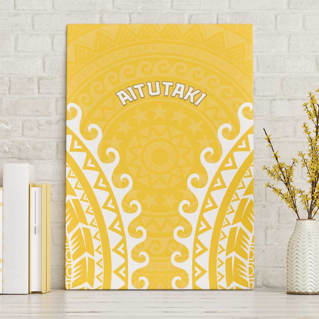 Custom Cook Islands Aitutaki Canvas Wall Art Polynesian Tribal Tattoo