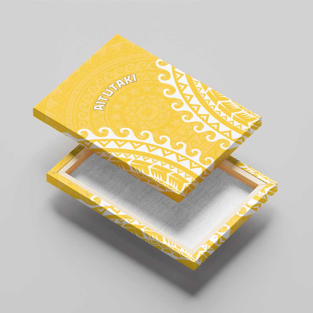 Custom Cook Islands Aitutaki Canvas Wall Art Polynesian Tribal Tattoo