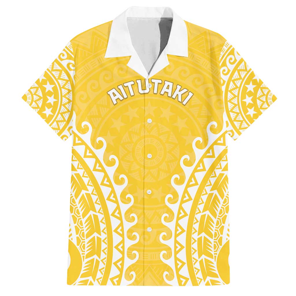 Custom Cook Islands Aitutaki Family Matching Long Sleeve Bodycon Dress and Hawaiian Shirt Polynesian Tribal Tattoo
