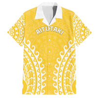 Custom Cook Islands Aitutaki Family Matching Long Sleeve Bodycon Dress and Hawaiian Shirt Polynesian Tribal Tattoo