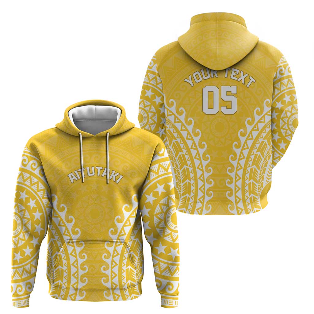 Custom Cook Islands Aitutaki Hoodie Polynesian Tribal Tattoo