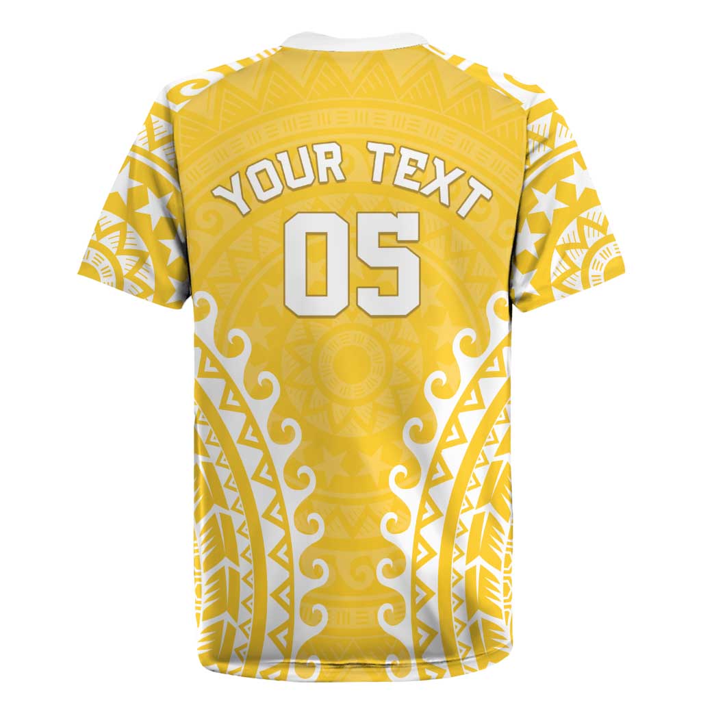 Custom Cook Islands Aitutaki Rugby Jersey Polynesian Tribal Tattoo LT05 - Polynesian Pride