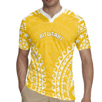 Custom Cook Islands Aitutaki Rugby Jersey Polynesian Tribal Tattoo LT05 - Polynesian Pride