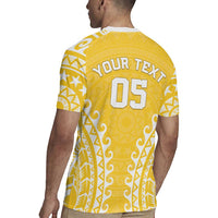 Custom Cook Islands Aitutaki Rugby Jersey Polynesian Tribal Tattoo LT05 - Polynesian Pride