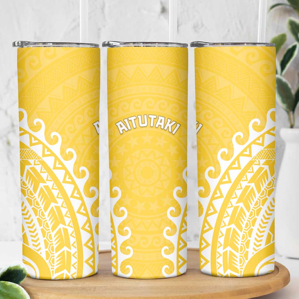 Cook Islands Aitutaki Skinny Tumbler Polynesian Tribal Tattoo LT05 - Polynesian Pride