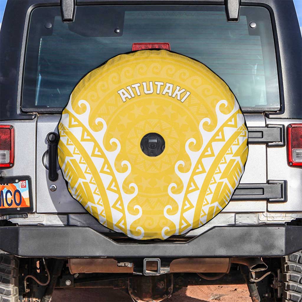 Custom Cook Islands Aitutaki Spare Tire Cover Polynesian Tribal Tattoo