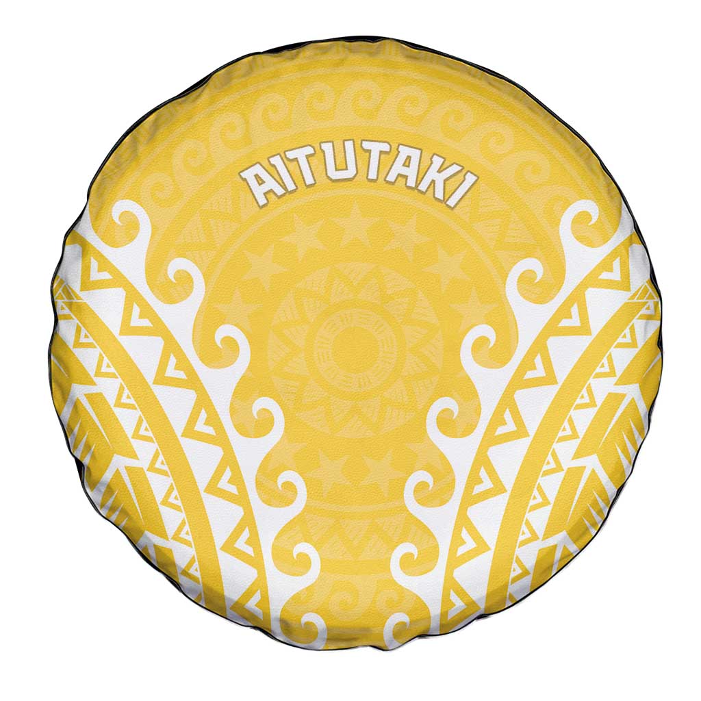 Custom Cook Islands Aitutaki Spare Tire Cover Polynesian Tribal Tattoo
