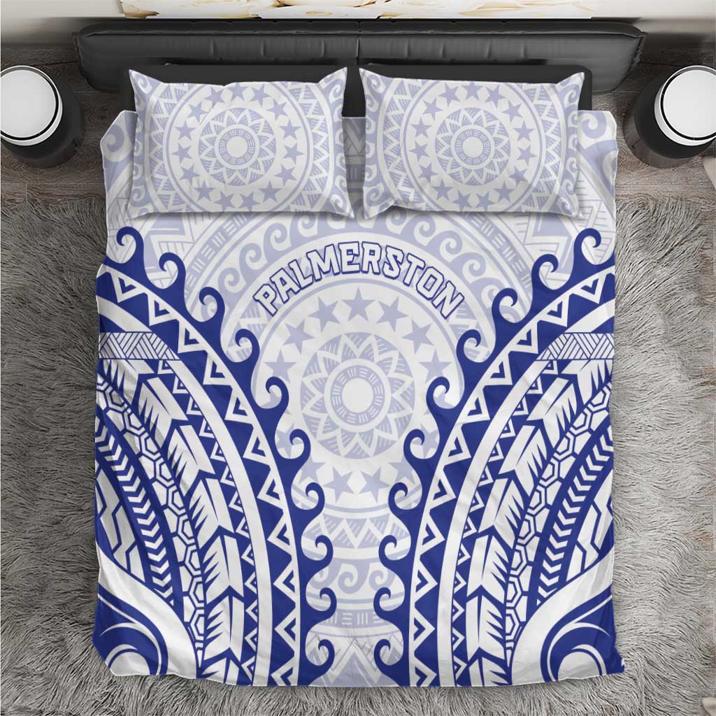 Cook Islands Palmerston Bedding Set Polynesian Tribal Tattoo LT05 Navy - Polynesian Pride