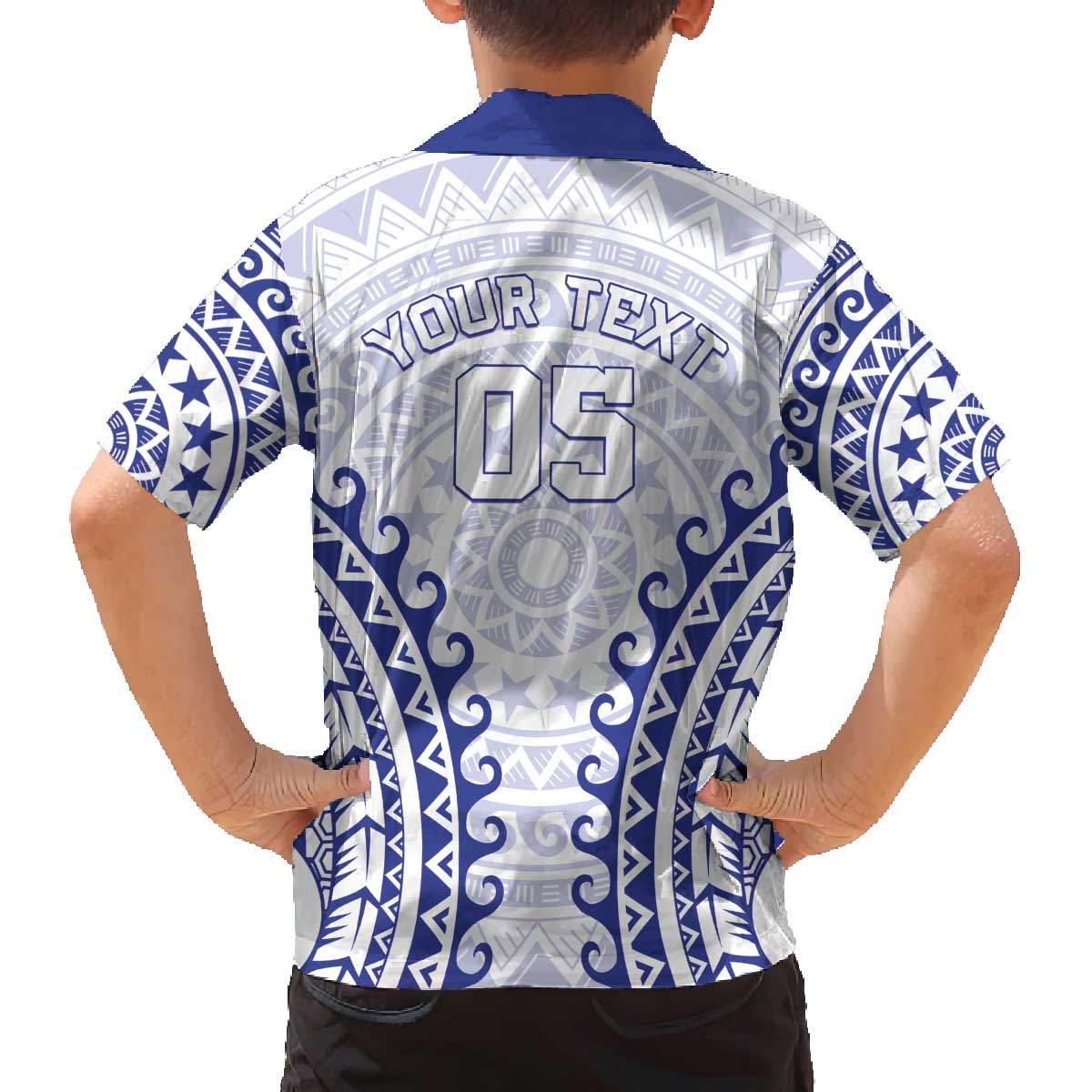 Custom Cook Islands Palmerston Family Matching Off The Shoulder Long Sleeve Dress and Hawaiian Shirt Polynesian Tribal Tattoo