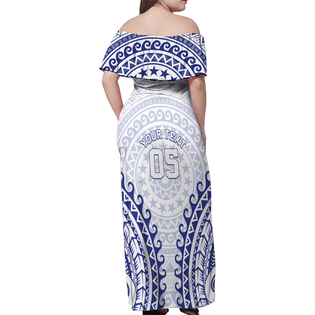 Custom Cook Islands Palmerston Family Matching Off Shoulder Maxi Dress and Hawaiian Shirt Polynesian Tribal Tattoo